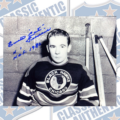 EMILE FRANCIS Chicago Blackhawks autographed 8x10 photo (#165)