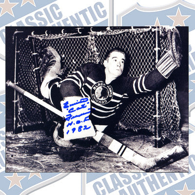 EMILE FRANCIS Chicago Blackhawks autographed 8x10 photo (#166)