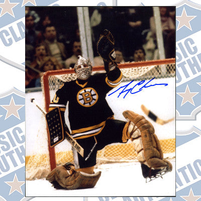GERRY CHEEVERS Boston Bruins autographed 8x10 photo (#132)