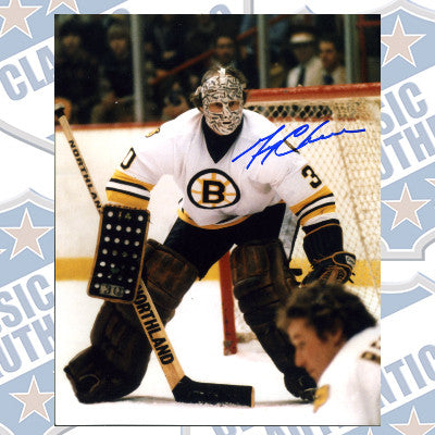 GERRY CHEEVERS Boston Bruins autographed 8x10 photo (#133)