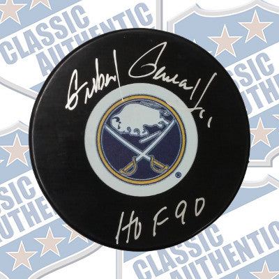 GILBERT PERREAULT Buffalo Sabres autographed puck (#512)