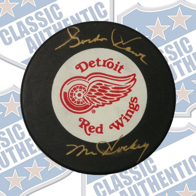 GORDIE HOWE Detroit Red Wings autographed puck (#710)