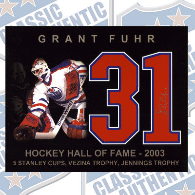 GRANT FUHR Edmonton Oilers autographed 8x10 photo (#171)