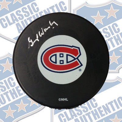 WORSLEY GUMP Montreal Canadiens autographed puck (#572)