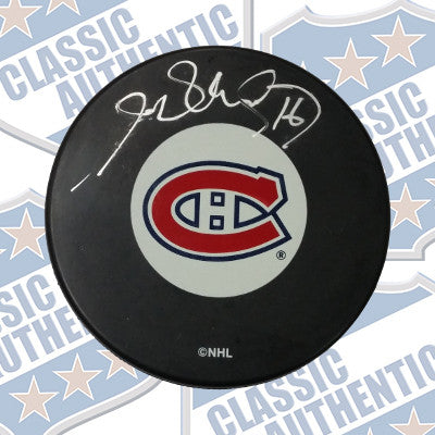HENRI RICHARD Montreal Canadiens autographed puck (#585)