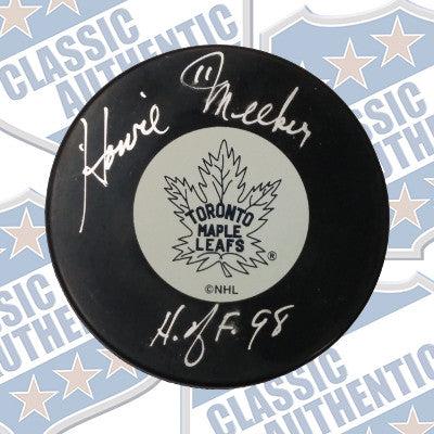 HOWIE MEEKER Toronto Maple Leafs autographed puck (#510)