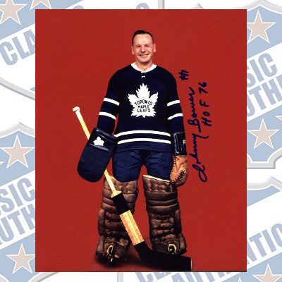 JOHNNY BOWER Toronto Maple Leafs autographed 8x10 photo (#106)