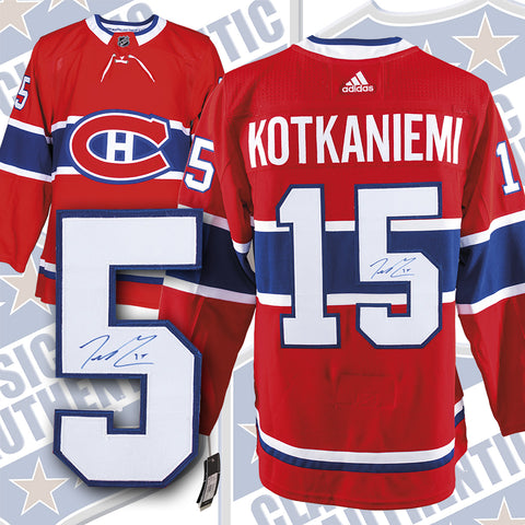 JESPERI KOTKANIEMI Montreal Canadiens Adidas autographed jersey (#3683)
