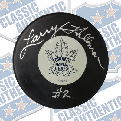 LARRY HILLMAN Toronto Maple Leafs autographed puck (#8834)