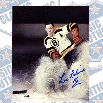 LEO LABINE Boston Bruins autographed 8x10 photo (#903)