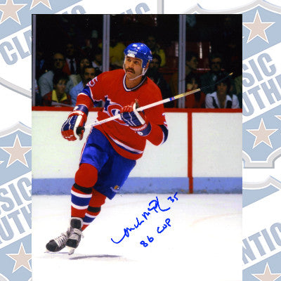 MIKE MCPHEE Montreal Canadiens autographed 8x10 photo (#3207a)