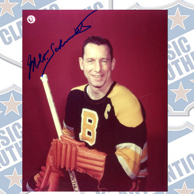 MILT SCHMIDT Boston Bruins autographed 8x10 photo (#966)