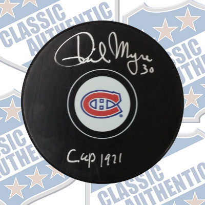PHIL MYRE Montreal Canadiens autographed puck (#8001)