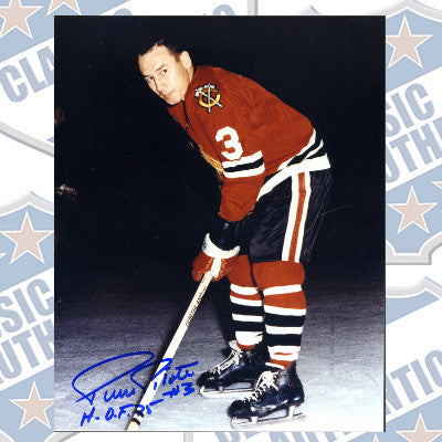 PIERRE PILOTE Chicago Blackhawks autographed 8x10 photo (#204)