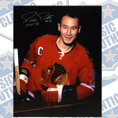 PIERRE PILOTE Chicago Blackhawks autographed 8x10 photo (#5200a)
