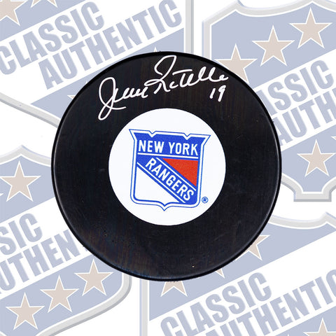 JEAN RATELLE New York Rangers autographed puck (#1920)
