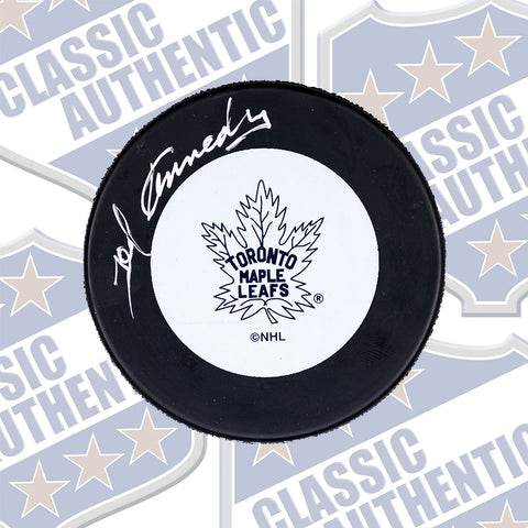 TED KENNEDY Toronto Maple Leafs autographed puck (#552)