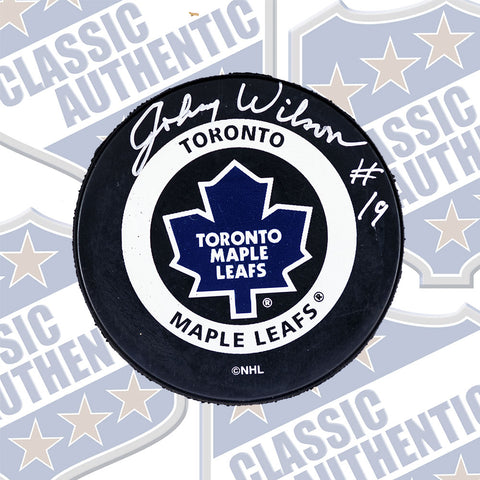 Johnny Wilson Toronto Maple Leafs autographed puck (#8848)