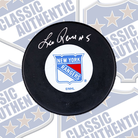 LEO REISE New York Rangers autographed puck (#684)