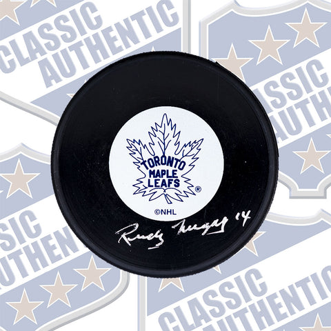 RUDY MIGAY Toronto Maple Leafs autographed puck (#8833)