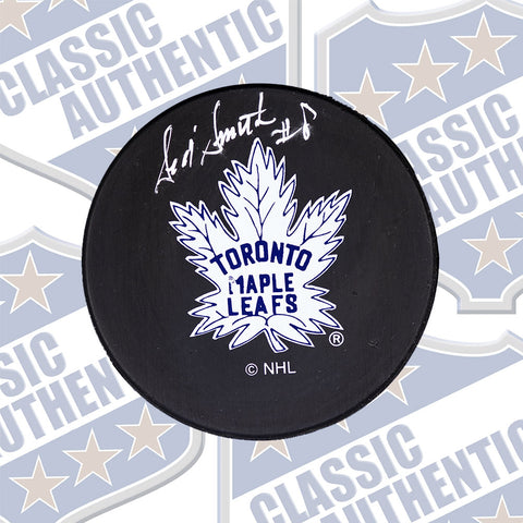 SID SMITH Toronto Maple Leafs autographed puck  (#640)