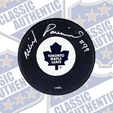 WILF PAIEMENT Toronto Maple Leafs autographed puck  (#8851)