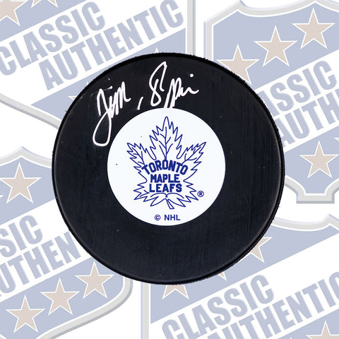 JIM PAPPIN Toronto Maple Leafs autographed puck  (#2061a)