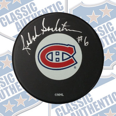 RALPH BACKSTROM Montreal Canadiens autographed puck (#612)