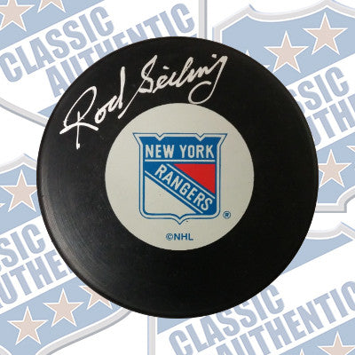 ROD SEILING New York Rangers Autographed Puck (#8813)