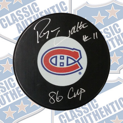 RYAN WALTER Montreal Canadiens autographed puck (#8002)
