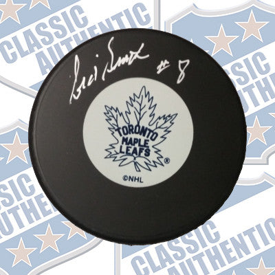 SID SMITH Toronto Maple Leafs autographed puck  (#637)