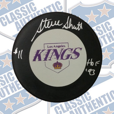 STEVE SHUTT Los Angeles Kings autographed puck (#530)