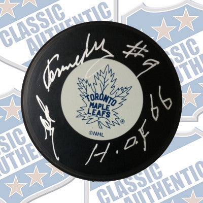 TED KENNEDY Toronto Maple Leafs autographed puck (#549)