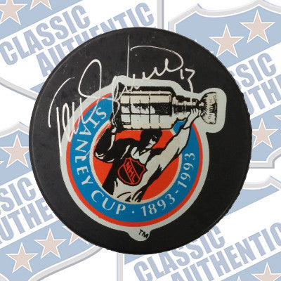 TEEMU SELANNE 100th Stanley Cup anniv. autographed puck (#584)