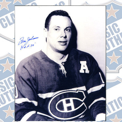 TOM JOHNSON Montreal Canadiens autographed 8x10 photo (#422)
