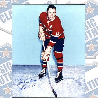 TOM JOHNSON Montreal Canadiens autographed 8x10 photo (#423)