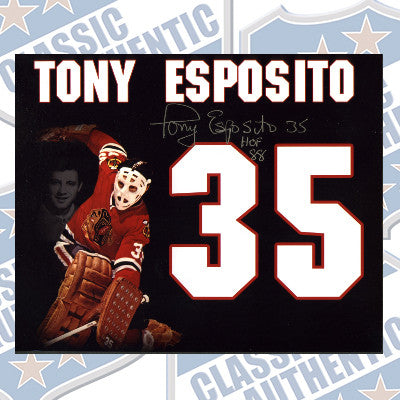 TONY ESPOSITO Chicago Blackhawks Autographed 8x10 (#161)