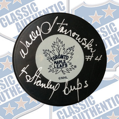 WALLY STANOWSKI Toronto Maple Leafs autographed puck (#598)