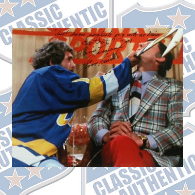 DENIS LEMIEUX / YVON BARRETTE (Slap Shot) autographed 8x10 photo (#2484)