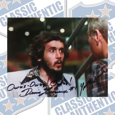 DENIS LEMIEUX / YVON BARRETTE (Slap Shot) autographed 8x10 photo (#2488)